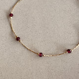 Regan - Bracelet Grenat
