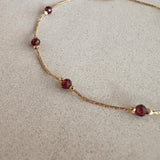 Regan - Bracelet Grenat