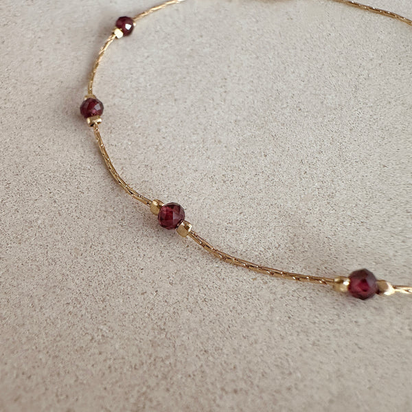 Regan - Bracelet Grenat
