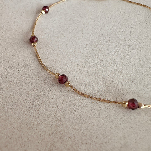 Regan - Bracelet Grenat