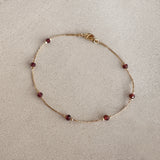 Regan - Bracelet Grenat