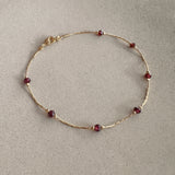 Regan - Bracelet Grenat