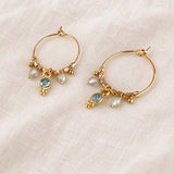 Inaya - Topaz Hoop Earrings