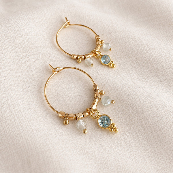 Inaya - Topaz Hoop Earrings