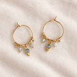Inaya - Topaz Hoop Earrings