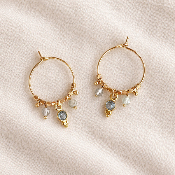 Inaya - Topaz Hoop Earrings