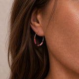 Irina - Beaded Hoop Earrings