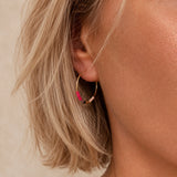 Irina - Beaded Hoop Earrings