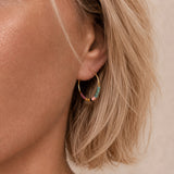 Irina - Beaded Hoop Earrings