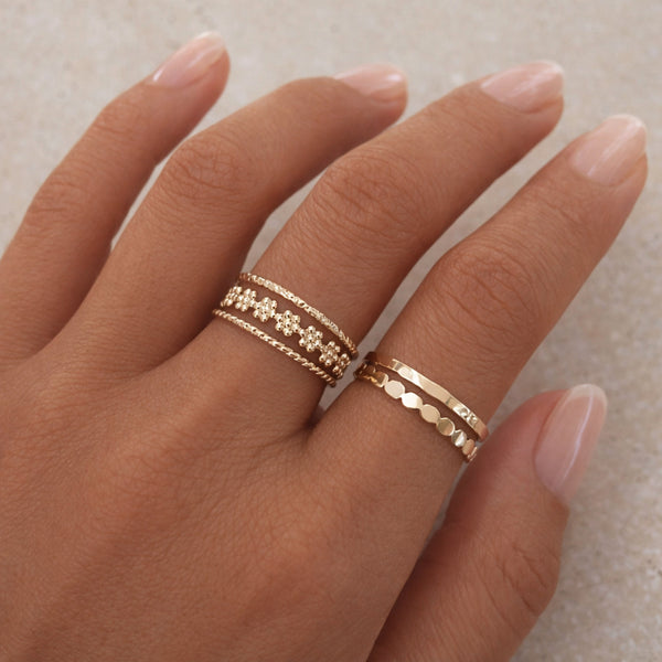 Lucy - Bague Fine Texturée
