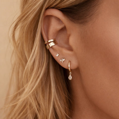 Jolana - Teardrop CZ Hoops - Kurafuchi