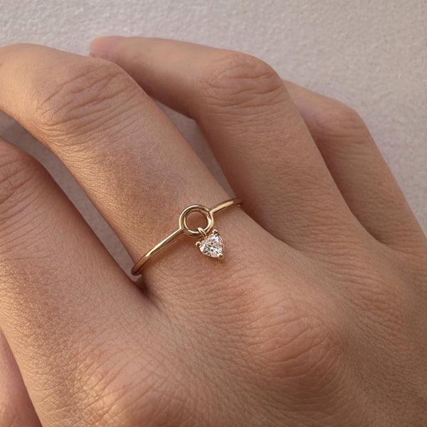 Madison - Heart Dangle Ring