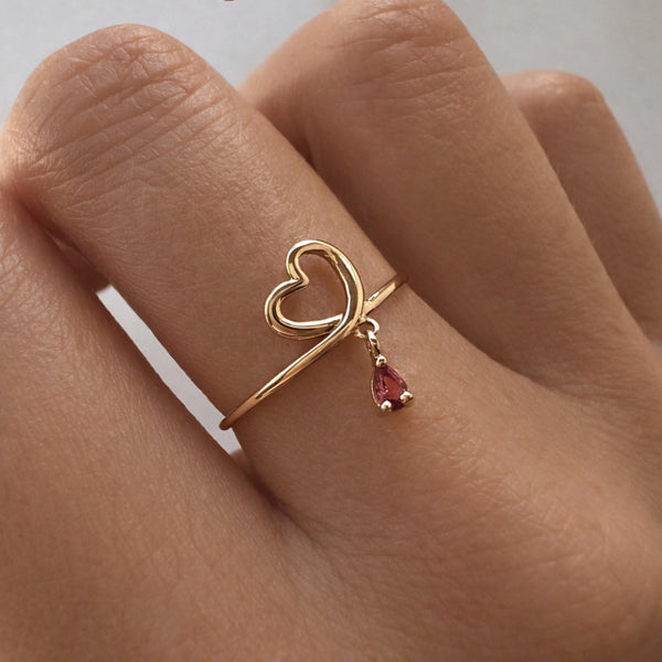 Maika - Bague Coeur CZ