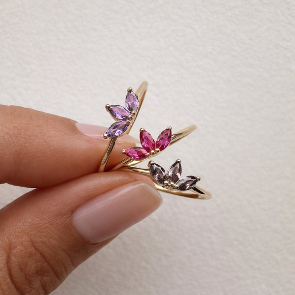 Mariah - Bague Triple Marquise