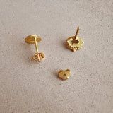 Naira - Peach Moonstone Eye Studs