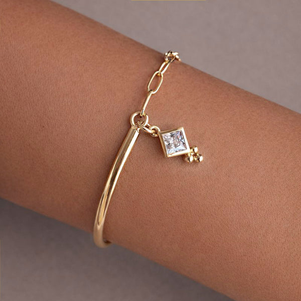 Romy - Half Cuff CZ Bracelet