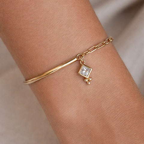 Romy - Bracelet Demi-Jonc CZ
