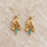 Sanae - Lotus Gemstone Earrings