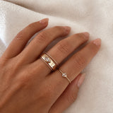 Uma - Dainty Textured Ring