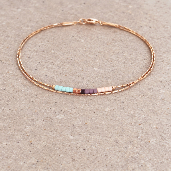 Sierra - Multicolor Rose Gold Bracelet