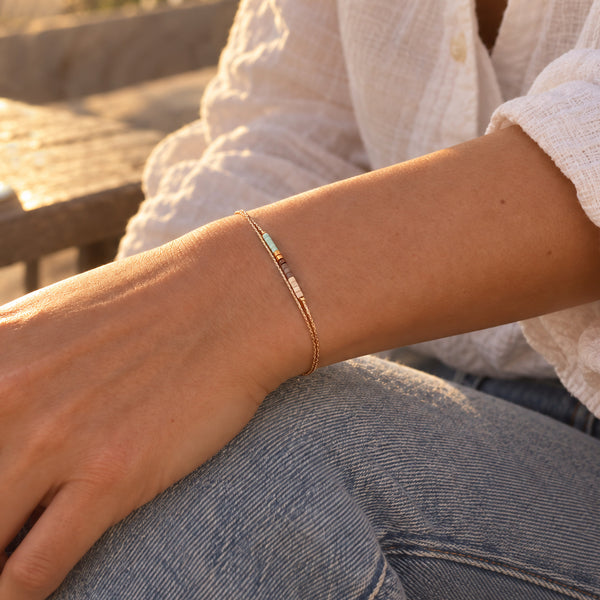 Sierra - Multicolor Rose Gold Bracelet