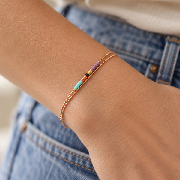 Sierra - Multicolor Rose Gold Bracelet