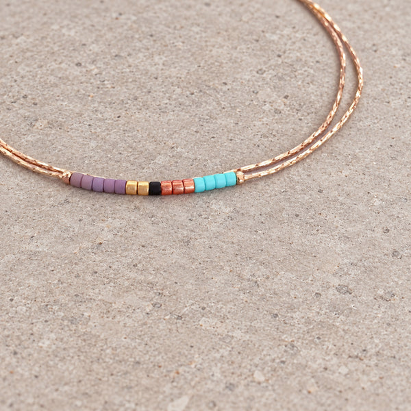 Sierra - Multicolor Rose Gold Bracelet