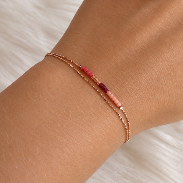 Sierra - Bracelet Fin Or Rose