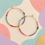 Sorina - Large Beaded Hoops