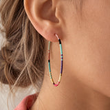 Sorina - Large Beaded Hoops