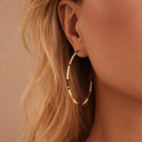 Sorina - Large Beaded Hoops