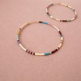 Sorina - Large Beaded Hoops