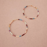 Sorina - Large Beaded Hoops