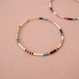 Sorina - Large Beaded Hoops