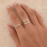 Lucy - Bague Fine Texturée