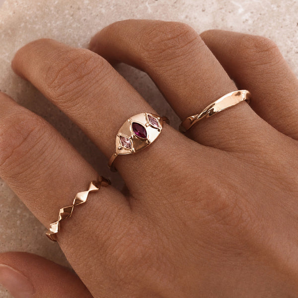 Twyla - Fuchsia CZ Ring