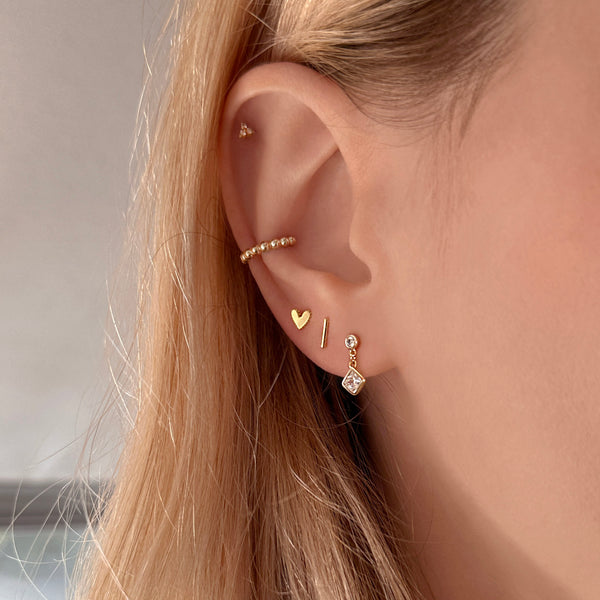 Casey - CZ Dangle Studs