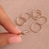 Cecily - Dainty Hammered Ring in Rose Gold