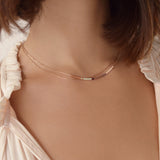 Elvira - Collier Double Rose Gold Minimaliste