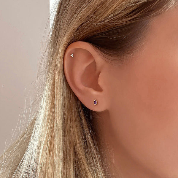 Gally - Purple Teardrop Studs