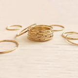 Cecily - Dainty Hammered Ring