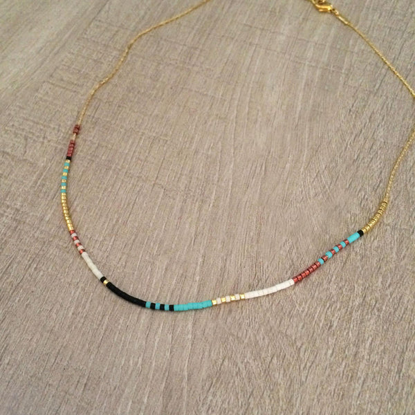 Estella - Multicolor Beaded Necklace