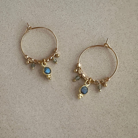 Inaya - Boucles Labradorite