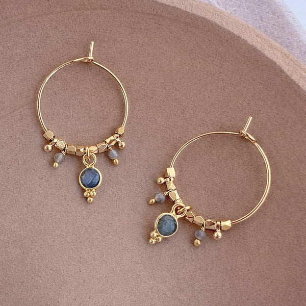 Inaya - Boucles Labradorite