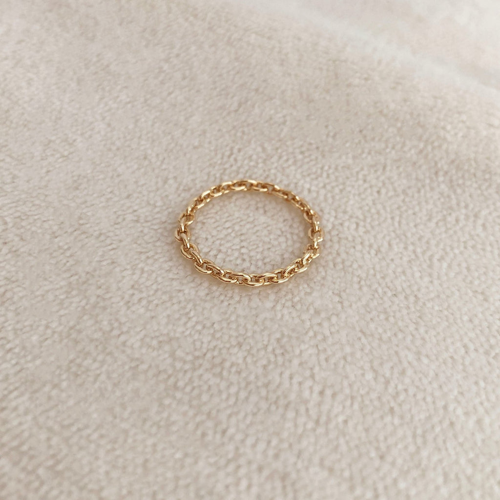 Antonella Gold Dainty Chain Ring Kurafuchi