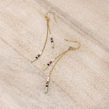 Candyce - Minimalist Beaded Earrings in Gold - Kurafuchi