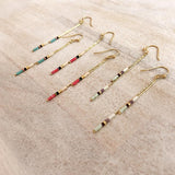 Candyce - Minimalist Beaded Earrings in Gold - Kurafuchi