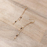 Candyce - Rose Gold Minimalist Beaded Earrings - Kurafuchi