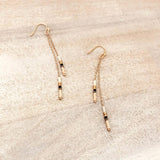 Candyce - Rose Gold Minimalist Beaded Earrings - Kurafuchi