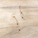 Candyce - Rose Gold Minimalist Beaded Earrings - Kurafuchi